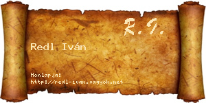 Redl Iván névjegykártya